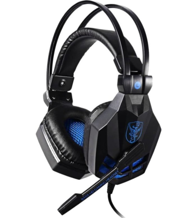 KINGMOX SY850MV - AUDIFONO GAMING / AJUSTE DE VOLUMEN / USB 2.0 / 40MM / CABLE 2.1M / NEGRO